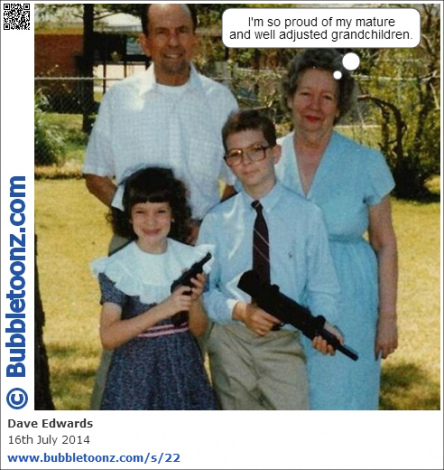 American family with guns