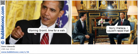 Obama meets Miliband (Wallace)
