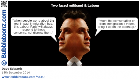 Two faced Miliband & Labour