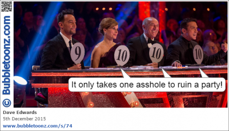 Craig Revel Horwood ruins the party again!