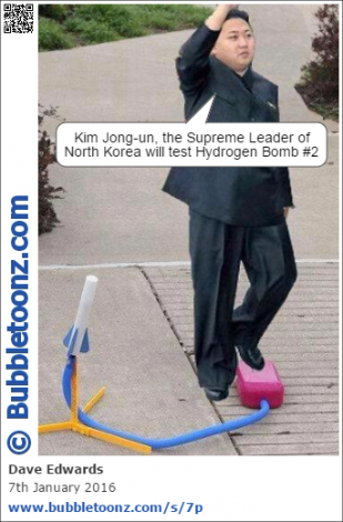 Kim Jong-un Supreme Leader of North Korea tests hydrogen bomb #2