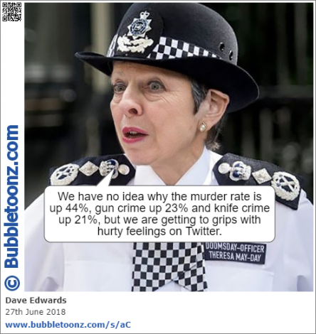Police Commissioner Theresa May comments on rising crime in London