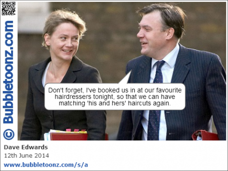 Ed Balls and Yvette Cooper with matching haircuts