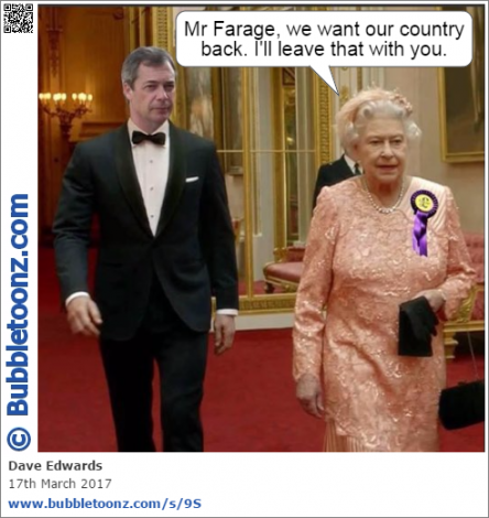 The Queen gives Nigel Farage his mission