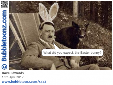 Hitler poses as the Easter bunny