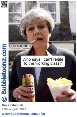 Theresa May gets back to her working class roots