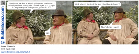 The Two Ronnies discuss wallpaper