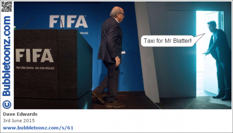 Sepp Blatter resigns and gets a taxi home