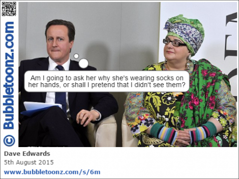 David Cameron decides not to ask Camila Batmanghelidjh about her socks