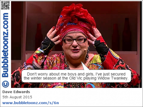 Camila Batmanghelidjh secures future employment as Widow Twankey