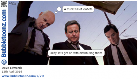 Cameron takes control of the first batch of EU leaflets