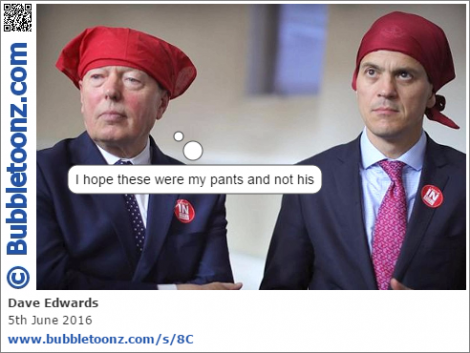 Alan Johnson and David Miliband decide to put their pants on their head